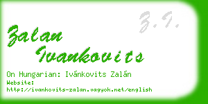 zalan ivankovits business card