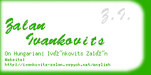 zalan ivankovits business card